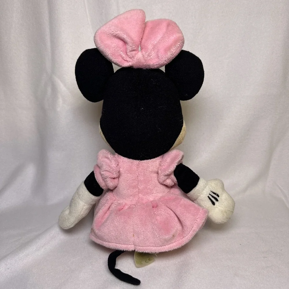 Disney Baby Minnie Mouse Plush Doll Rattle Baby‎ Infant Toy Polka Dot Ribbon 15